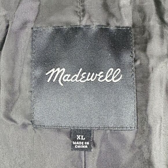 Madewell Jacket Womens XL Black Hooded Quilted Puffer Parka Coat Full Zip Winter - Picture 16 of 16